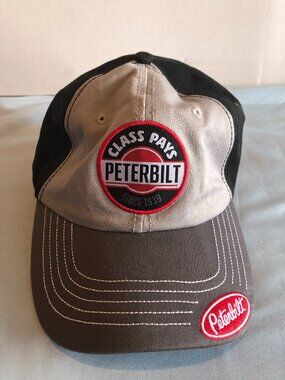 Class Pays Peterbilt Gray & Black Baseball Hat Cap #F2